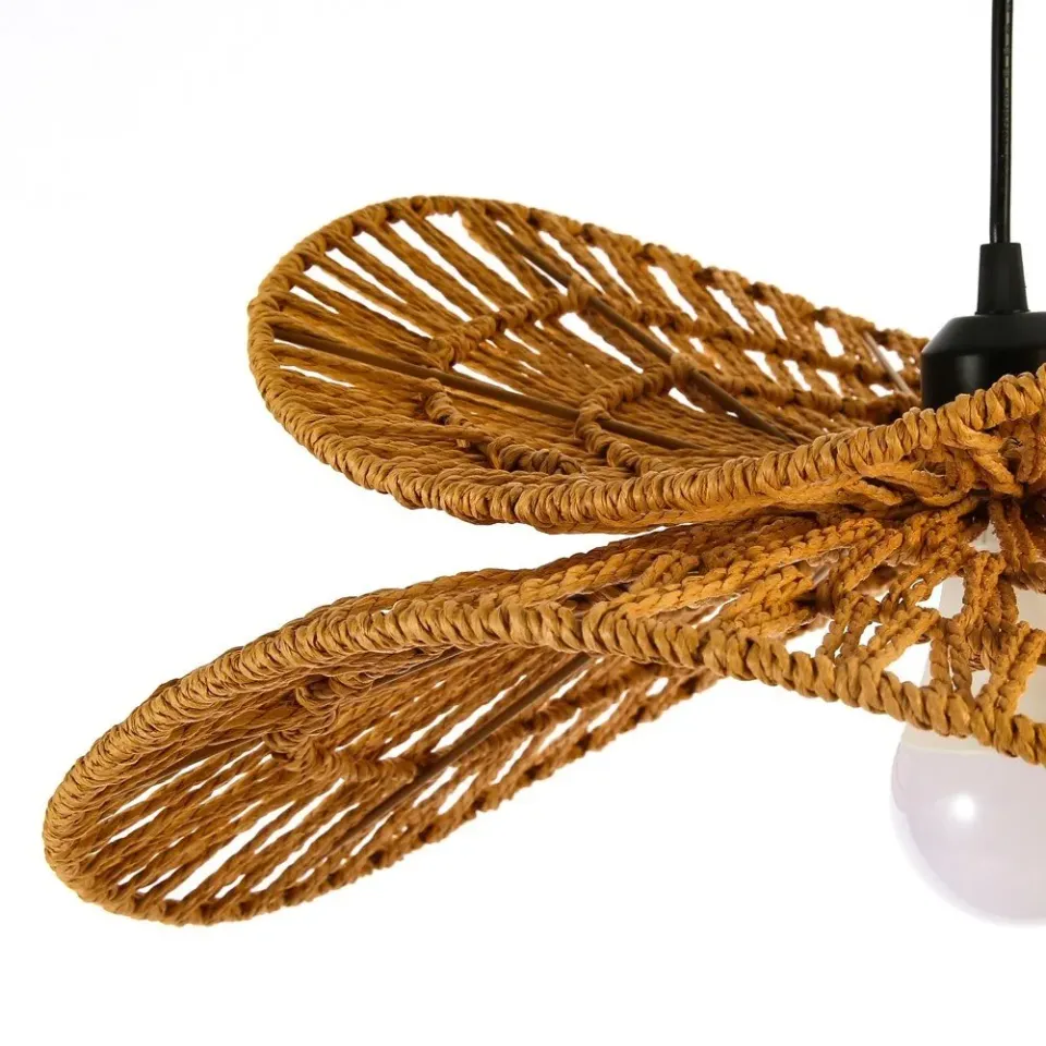 IMMAX BOHO MARIPOSA designové závěsné svítidlo, D80cm, E27, přírodní juta