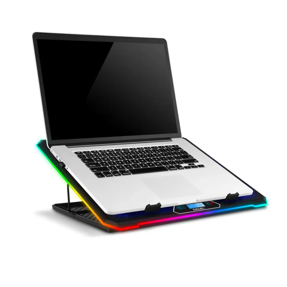 EVOLVEO Ania 9 RGB, nastavitelný podstavec pro notebook a telefon, posvícení, re
