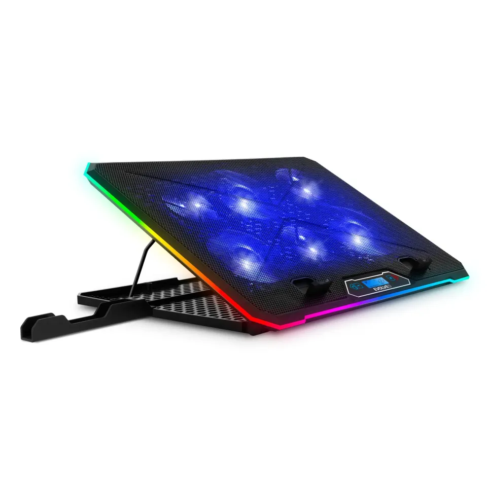 EVOLVEO Ania 9 RGB, nastavitelný podstavec pro notebook a telefon, posvícení, re