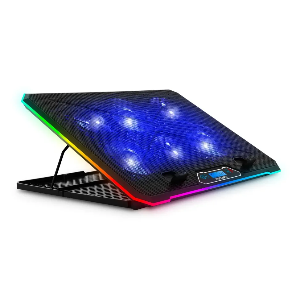 EVOLVEO Ania 9 RGB, nastavitelný podstavec pro notebook a telefon, posvícení, re