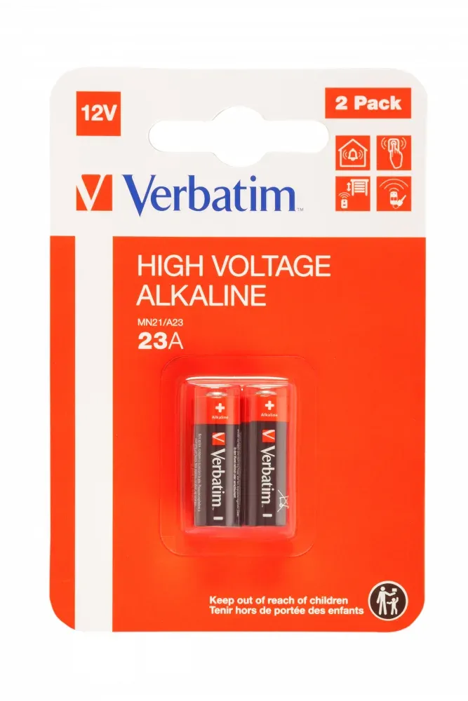 VERBATIM Alkalické baterie 23AF (MN21/ A23/ 23AE ) 12V 2 Pk
