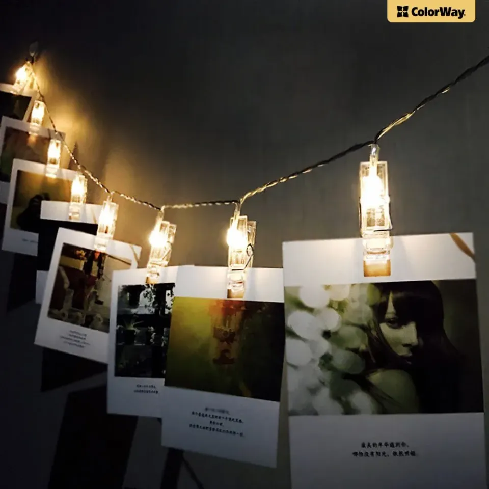 COLORWAY LED fotokolíčky / 20 LED / délka 3 m / teplá bílá/ napájení USB