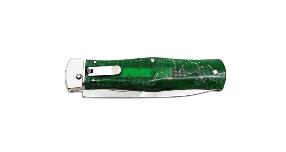 Vyhazovací nůž PREDATOR - ocel N690 241-BRa-1 RAFFIR barevné provedení zelená světlá