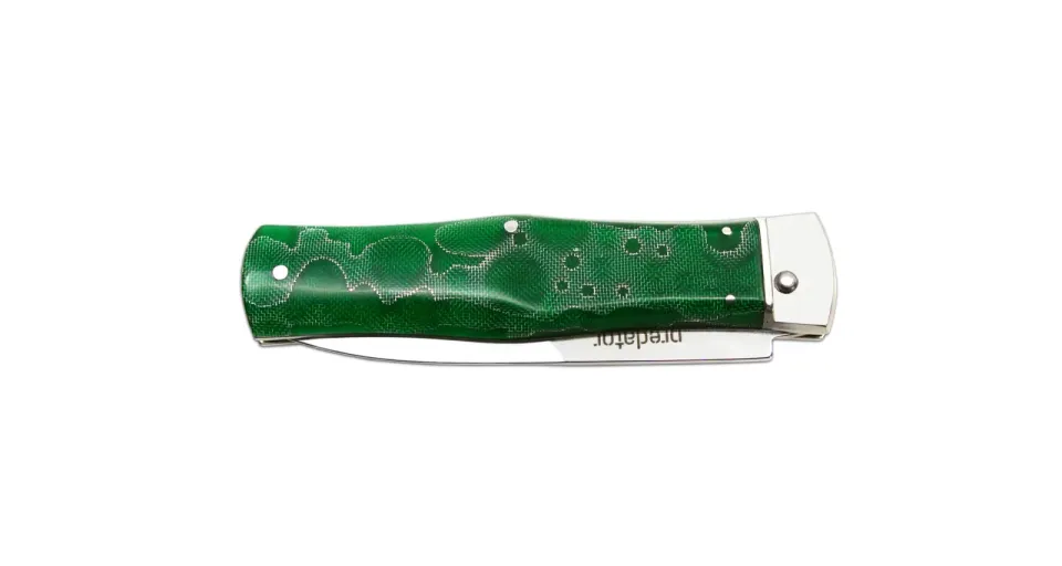 Vyhazovací nůž PREDATOR - ocel N690 241-BRa-1 RAFFIR barevné provedení zelená světlá