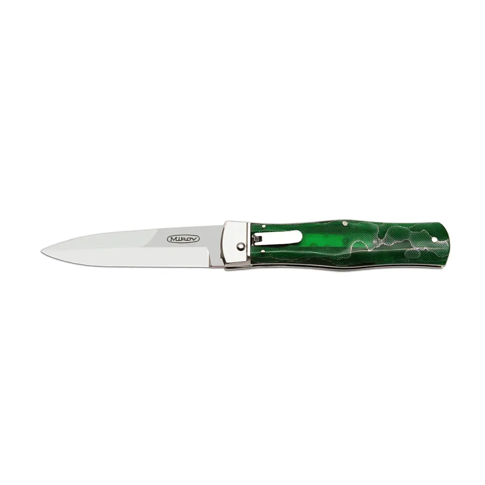 Vyhazovací nůž PREDATOR - ocel N690 241-BRa-1 RAFFIR barevné provedení zelená světlá