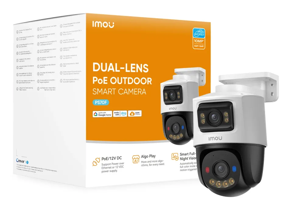 Imou IP kamera PS70F 10MP/ PTZ/ PoE/ 10Mpix/ IP65/ obj. 3,6mm/ 8x digitální zoom/ H.265/ Onvif/ CZ app