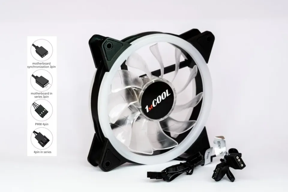 1stCOOL ventilátor AURA EVO ARGB Double RING 120mm (do CASE)