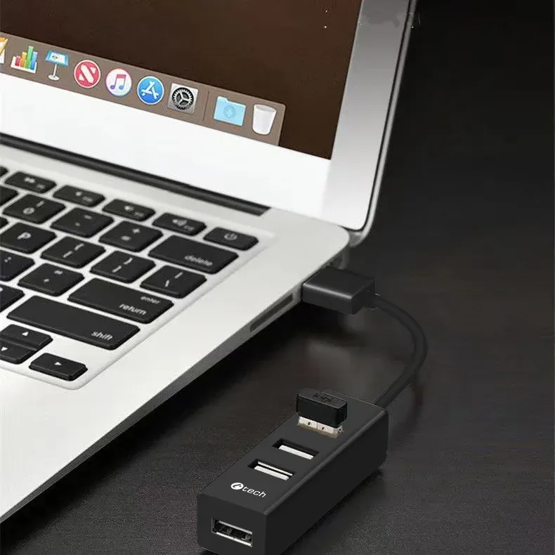 C-TECH UHB-U2, USB HUB 4x USB 2.0, černá