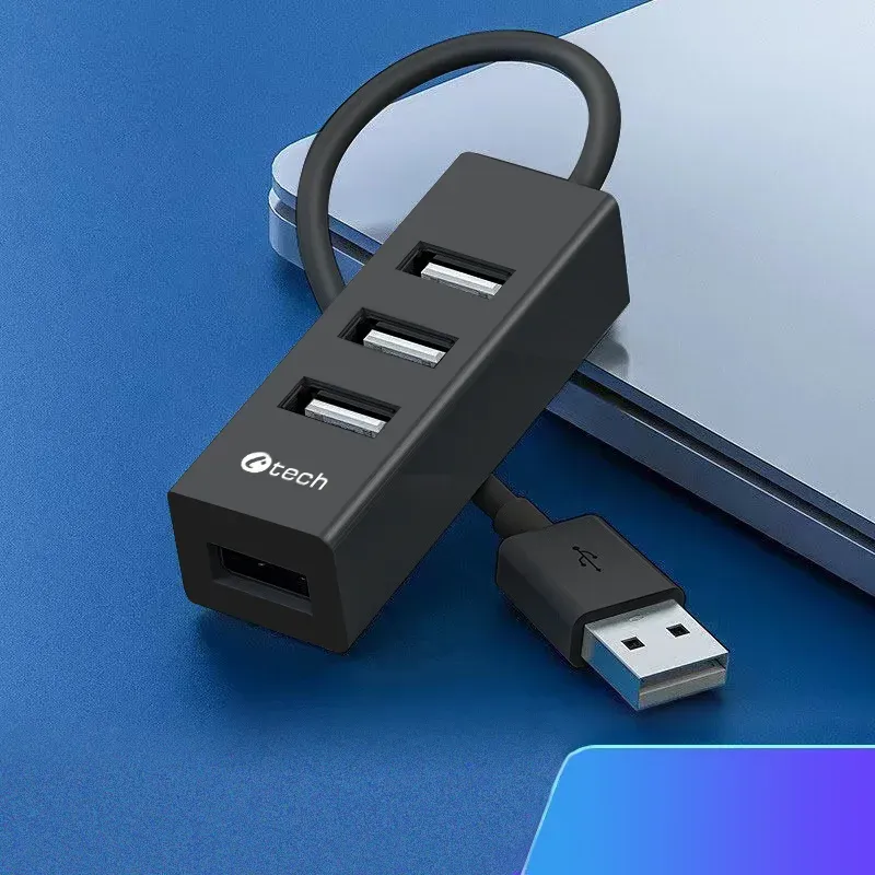 C-TECH UHB-U2, USB HUB 4x USB 2.0, černá