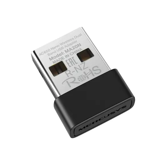 MERCUSYS MA20N - AC650 Bezdrátový dvoupásmový USB nano adaptér