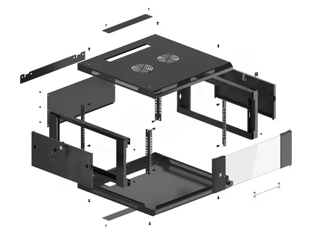 LANBERG RACKOVÁ SKŘÍŇ 19" PRO MONTÁŽ NA STĚNU 4U/600X600 (FLAT PACK) V2 ČERNÁ