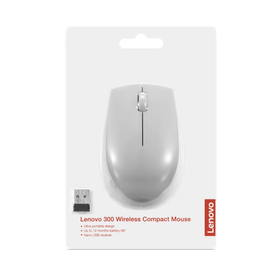 LENOVO 300 Wireless Compact Mouse šedá - myš