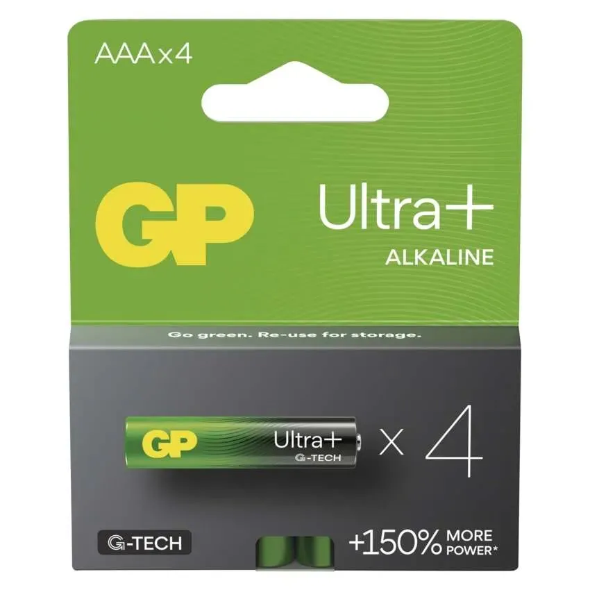 GP AAA Ultra Plus, alkalická (LR03) - 4 ks