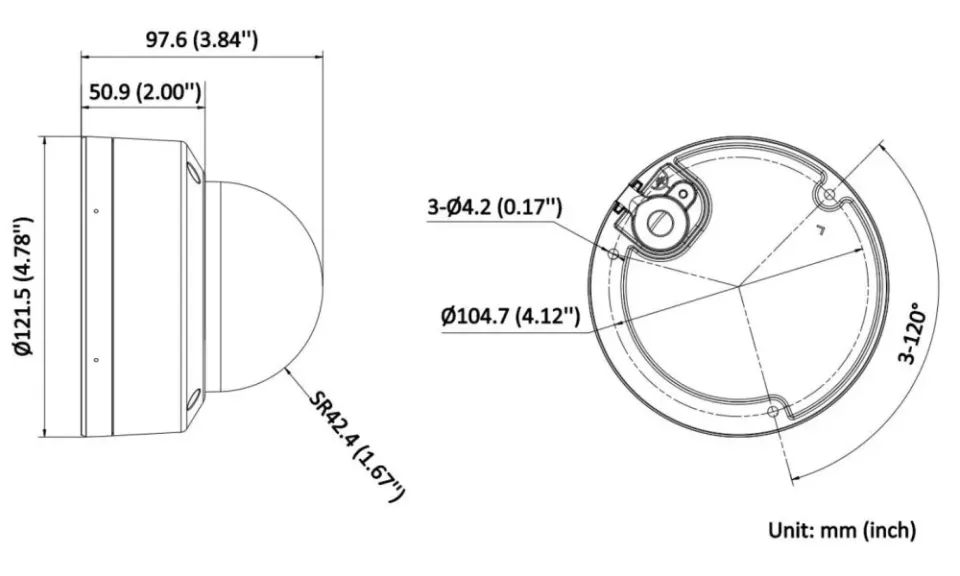 Hikvision DS-2CD2187G3-LIS2UY(2.8mm) 8MPix IP Dome Hybrid ColorVu kamera; LED/IR 30m, 130dB, Mikrofon, IP67