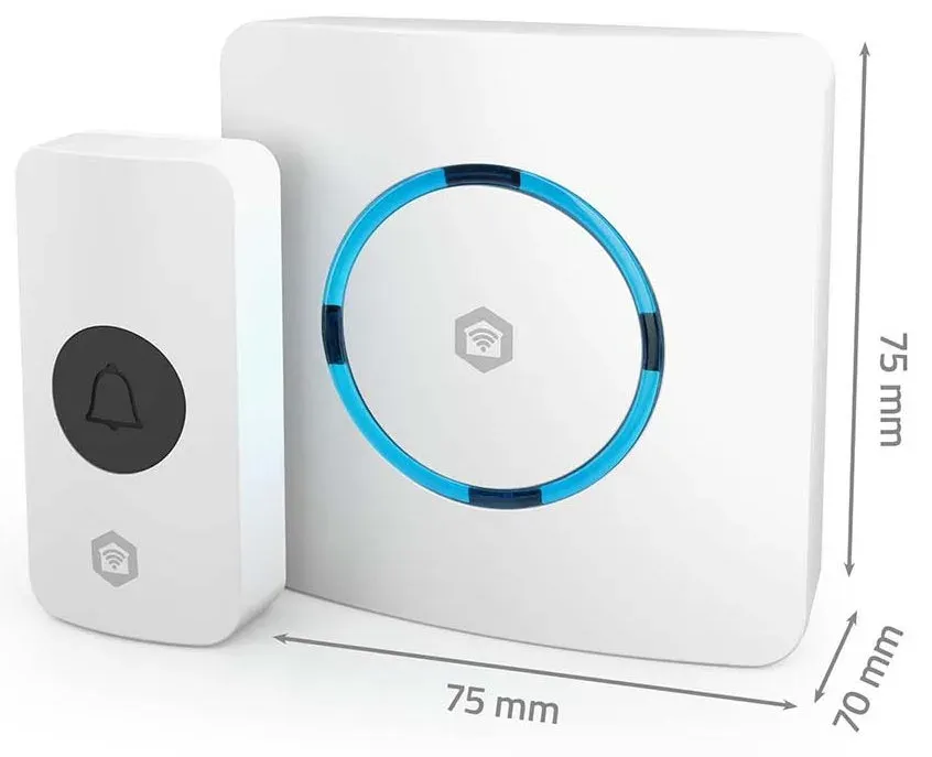 Nedis WIFIDB11CWT - SmartLife Zvonek| RF, frequency 433 Mhz / Wi-Fi | Síťové nap