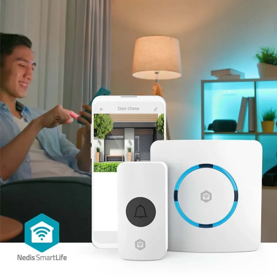Nedis WIFIDB11CWT - SmartLife Zvonek| RF, frequency 433 Mhz / Wi-Fi | Síťové nap