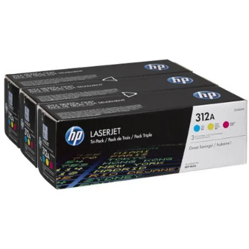 HP CF440AM = 3pack toner č. 312A CMY azurový+purpurový+žlutý 2700 stran (CF381A+CF382A+CF383A, pro CLJ HP LJ Pro M476