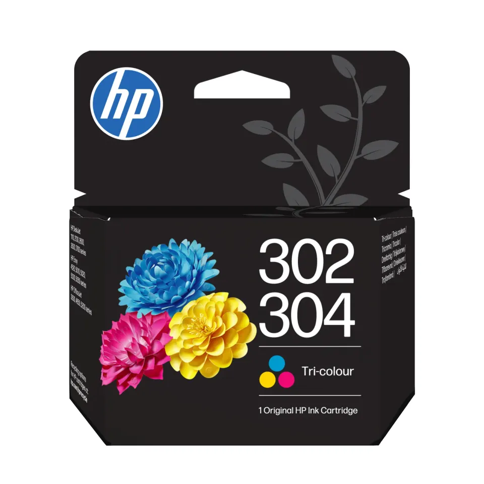 HP 302/304 Tri-color/Black Ink Crtg 2-Pk