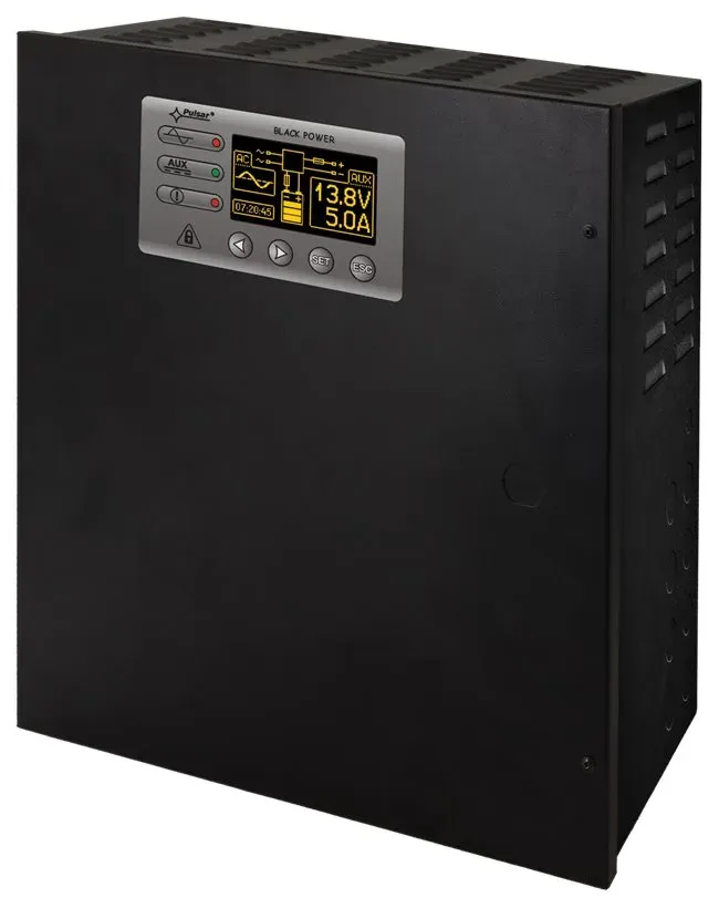 PULSAR PSBEN5012D/LCD zálohovaný napájecí zdroj dle EN50131-6 stupeň 3, 13.8V/5A/40Ah
