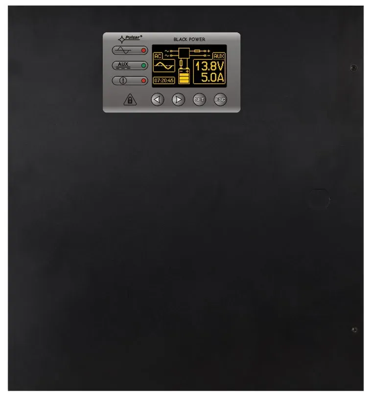 PULSAR PSBEN5012D/LCD zálohovaný napájecí zdroj dle EN50131-6 stupeň 3, 13.8V/5A/40Ah