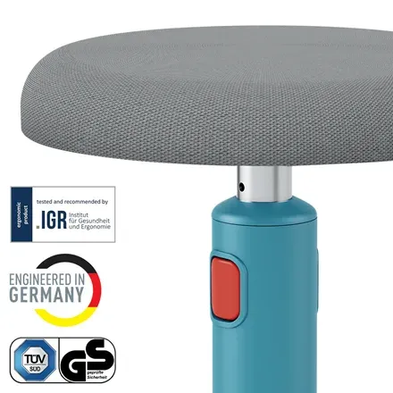 LEITZ Ergonomická balanční židle pro sezení/stání ERGO Cosy Stool, klidná modrá