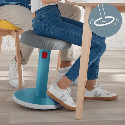 LEITZ Ergonomická balanční židle pro sezení/stání ERGO Cosy Stool, klidná modrá