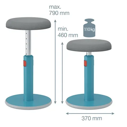 LEITZ Ergonomická balanční židle pro sezení/stání ERGO Cosy Stool, klidná modrá