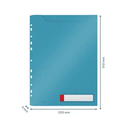LEITZ Desky velkokapacitní Cosy A4, neprůhledný PP, 3 ks, klidná modrá