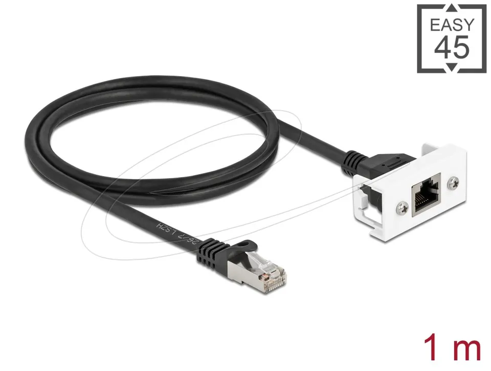 Delock Síťový prodlužovací kabel pro Modul Easy 45 S/FTP ze zástrčkového konekto