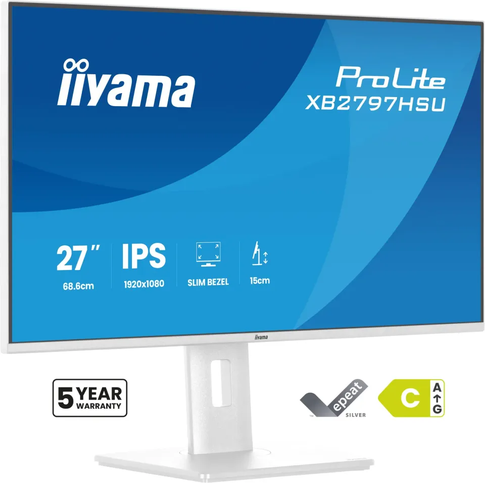iiyama ProLite/XB2797HSU-W1/27"/IPS/FHD/120Hz/1ms/Bílá/5R