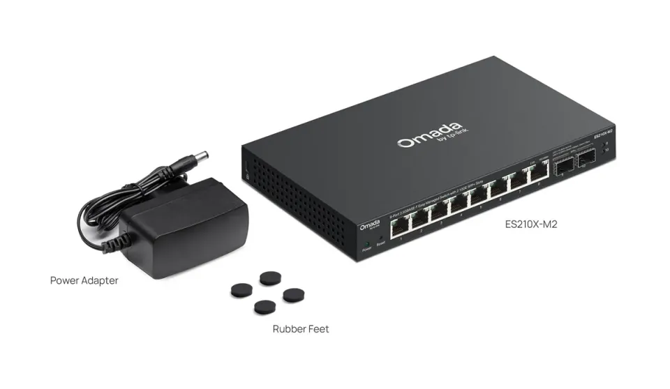 TP-LINK ES210X-M2 Omada 8portový 2.5G BASE-T Easy Managed switch se 2 sloty 10GE SFP+