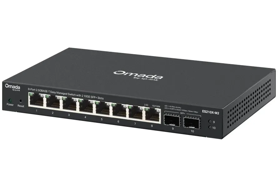 TP-LINK ES210X-M2 Omada 8portový 2.5G BASE-T Easy Managed switch se 2 sloty 10GE SFP+