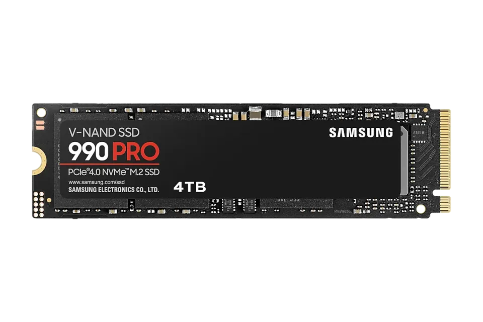 SAMSUNG 990 PRO 4TB PCIe 4.0 NVMe SSD M.2 PCIe 4.0 x4 NVMe 2.0 (čtení max. 7450MB/s, zápis max. 6900MB/s)