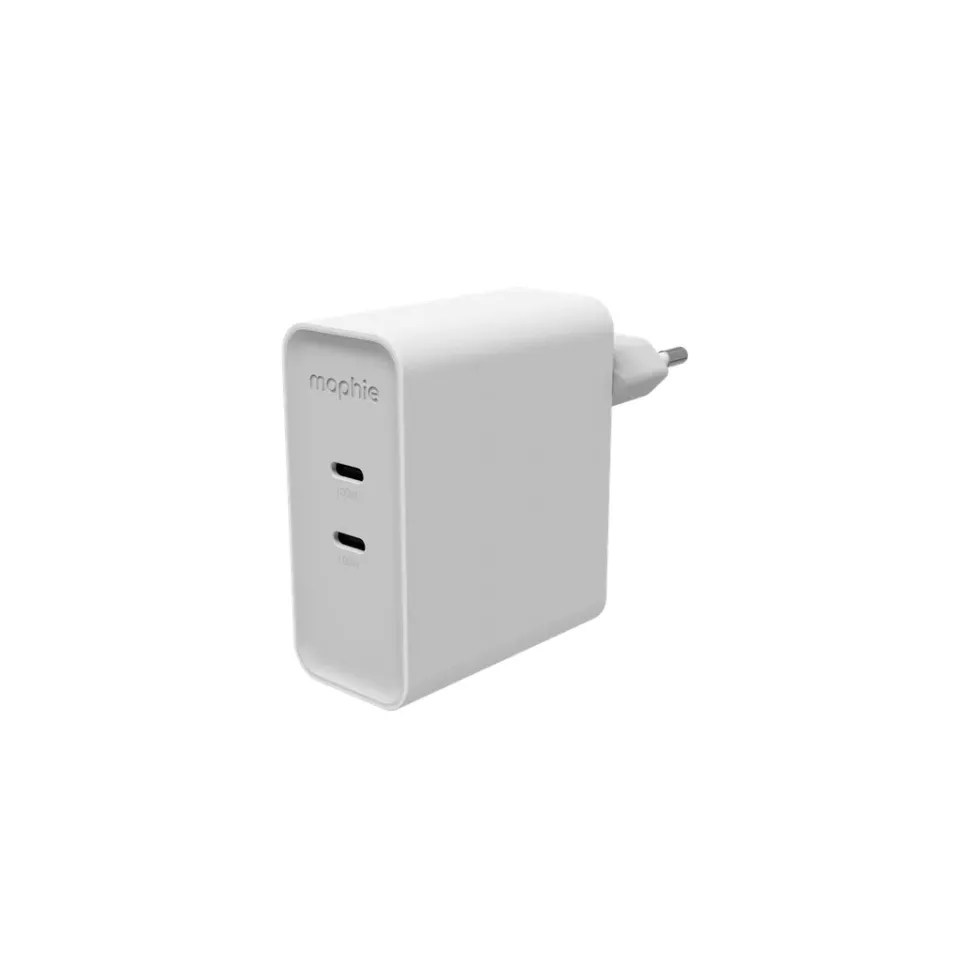 Power Adapter GaN USB-C Dual 100W White