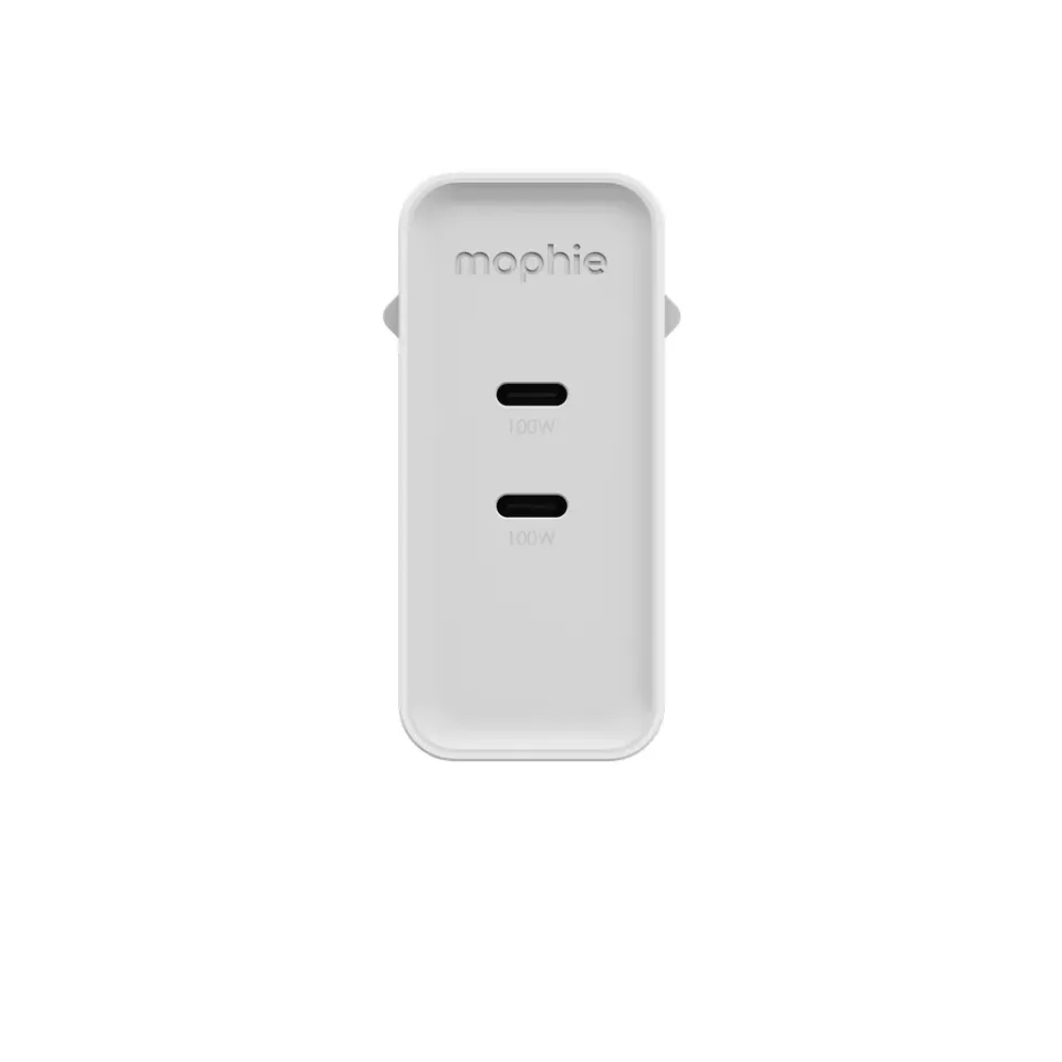 Power Adapter GaN USB-C Dual 100W White