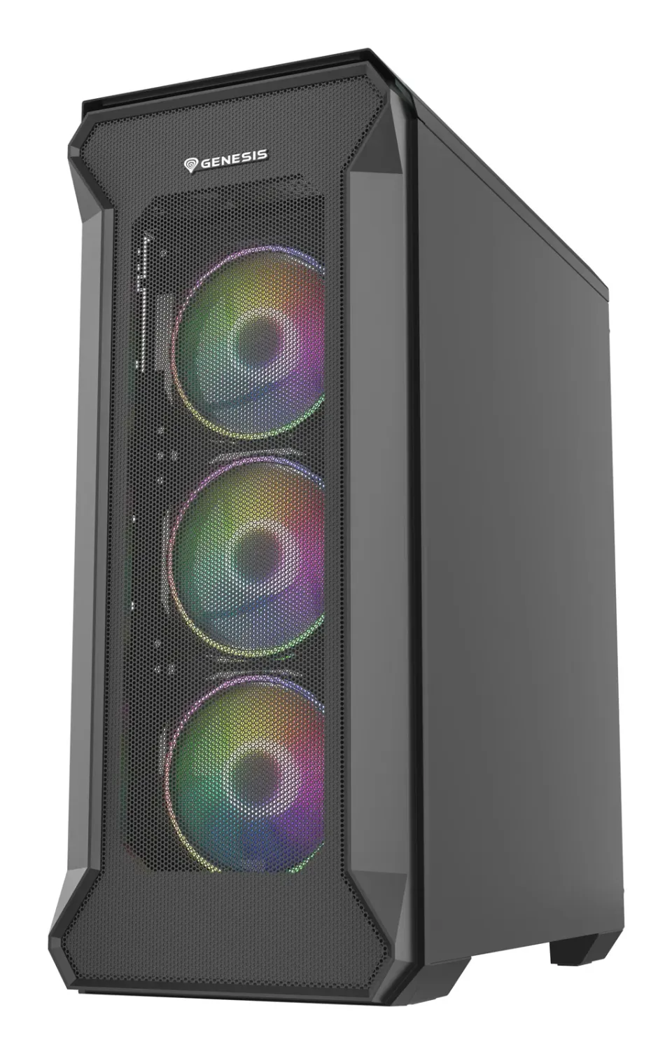 Počítačová skříň Genesis IRID 505 ARGB V2/Midi Tower/Transpar./Černá