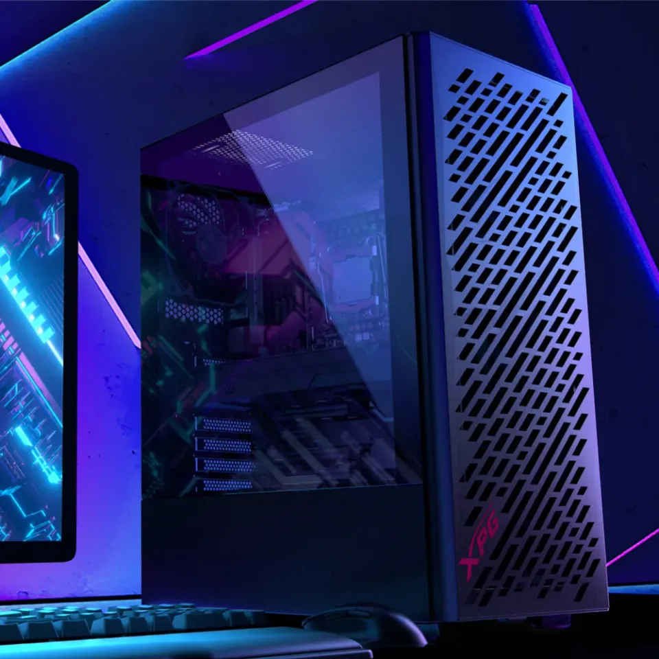 Adata XPG VALOR AIR/Midi Tower/Transpar./Černá