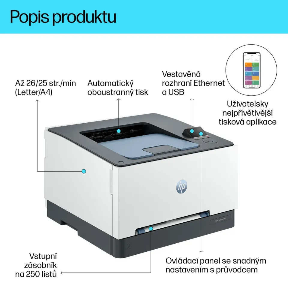 HP Color LaserJet Pro 3202dn A4 color (25/25 ppm, LAN+USB 2.0, duplex)
