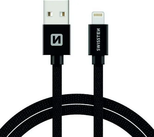 SWISSTEN kabel TEXTILE USB / USB-C 1,5 M ČERNÝ