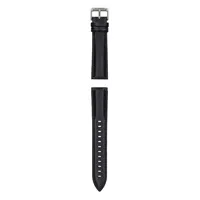 Garett univerzální řemínek 20 mm, černý se stříbrným zapínáním, ekokůže