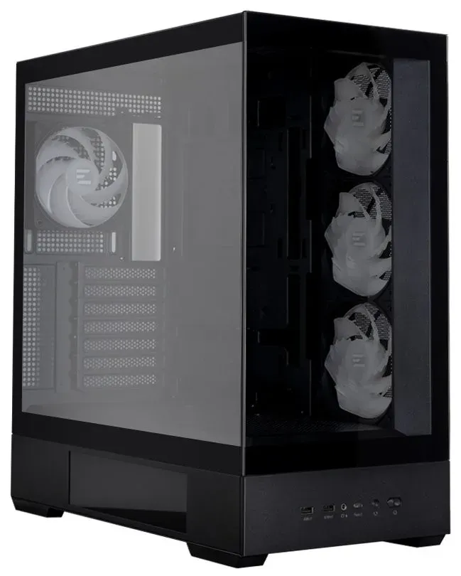 Zalman skříň P40 DS / ATX / 4x120mm ARGB fan / 2xUSB 3.0 / USB-C / displej / panoramatická / černá
