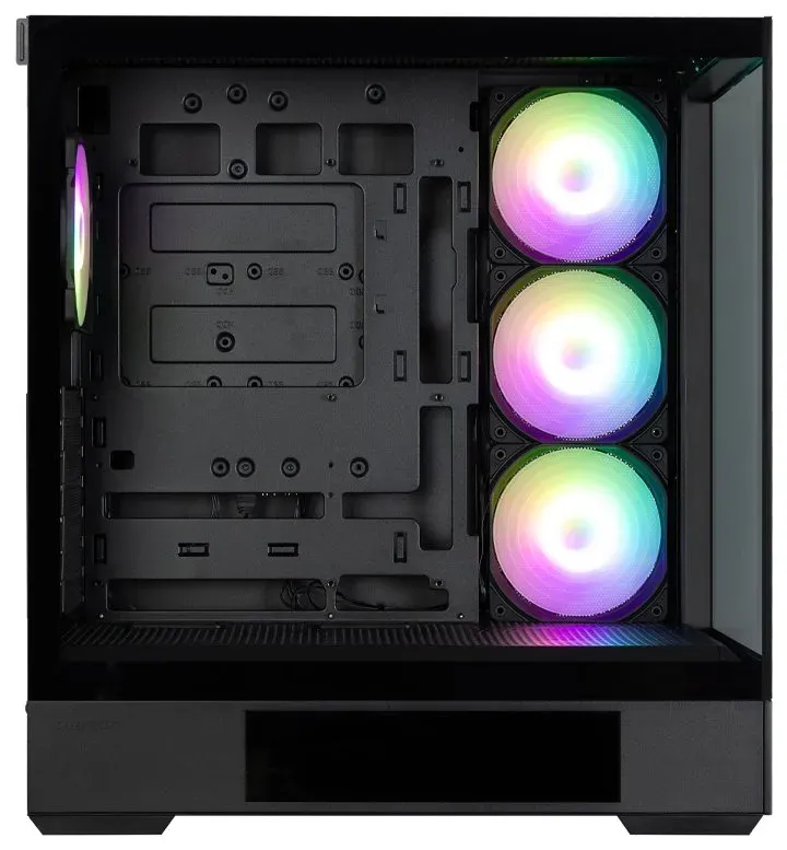 Zalman skříň P40 DS / ATX / 4x120mm ARGB fan / 2xUSB 3.0 / USB-C / displej / panoramatická / černá