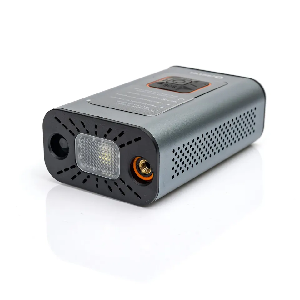Platinet 3v1 Powerbanka 4000 mAh, digitální kapesní kompresor 10 BAR, LED svítilna, stříbrná