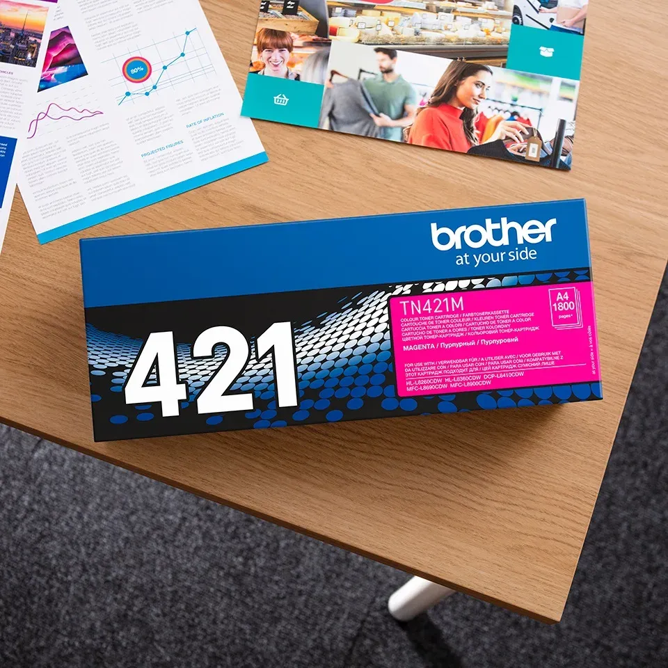 Brother - TN-421M, toner magenta (až 1 800 stran)