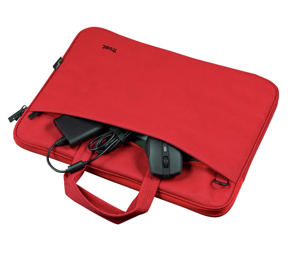 TRUST Pouzdro na notebook 16" Bologna Slim Laptop Bag Eco, červená