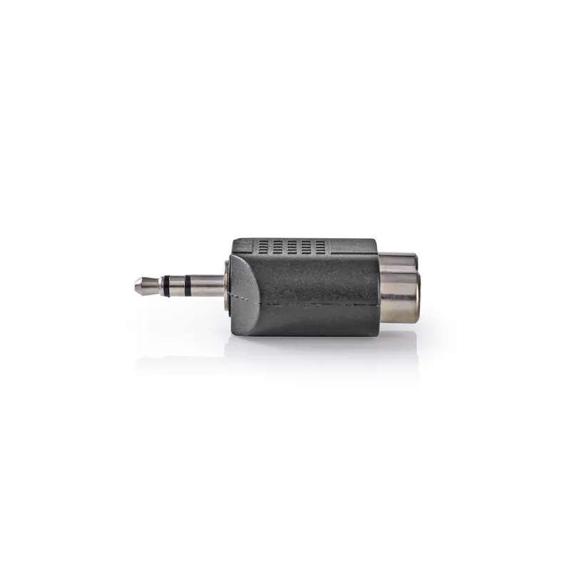 Nedis CAGB22940BK - Stereofonní audioadaptér | 3,5mm Zástrčka - 2x RCA Zásuvka |