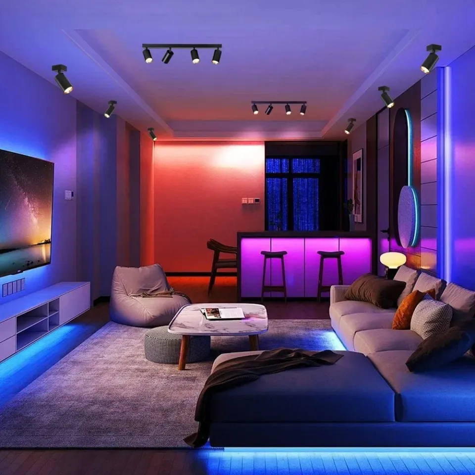 IMMAX NEO PUNTO-1 SMART bodové svítidlo černé zlaté zdroj GU10 4,8W, RGB+CCT, Zigbee 3.0, TUYA
