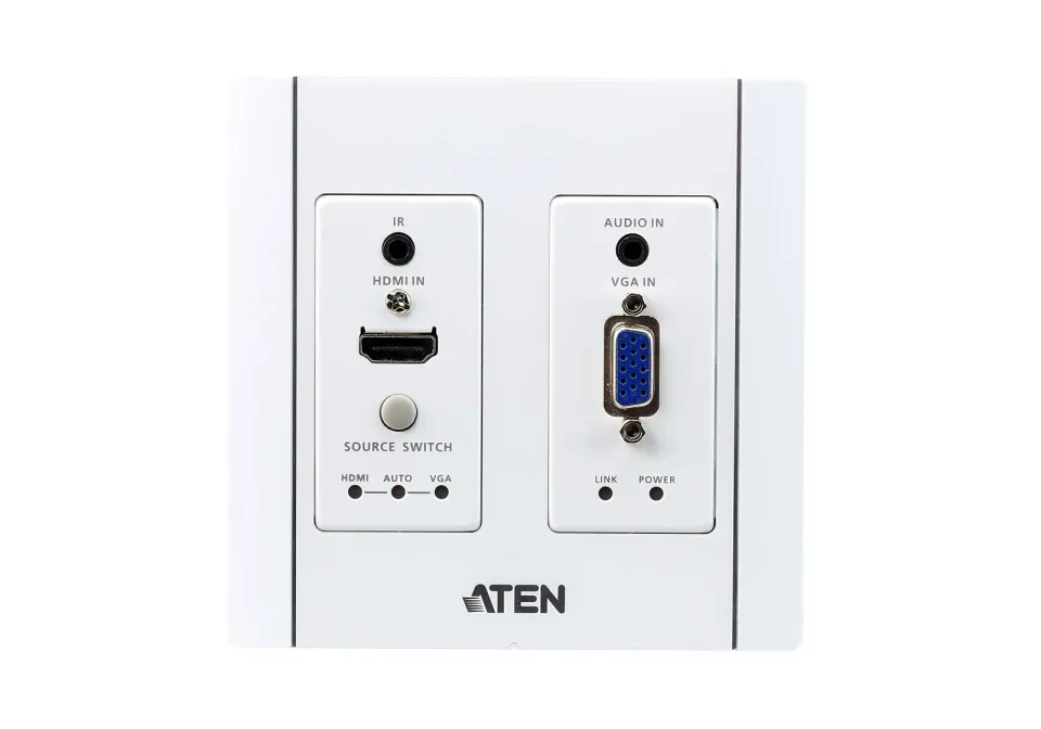 Aten HDMI & VGA HDBaseT Transmitter with US Wall Plate / PoH (4K@100m) (HDBaseT