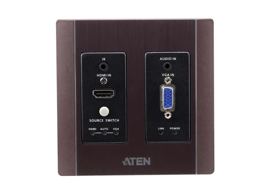 Aten HDMI & VGA HDBaseT Transmitter with US Wall Plate / PoH (4K@100m) (HDBaseT