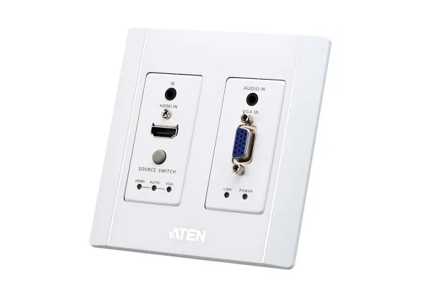 Aten HDMI & VGA HDBaseT Transmitter with US Wall Plate / PoH (4K@100m) (HDBaseT